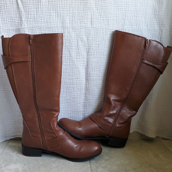 LifeStride Spell WideCalf Cedar Kraft Riding Boots - Picture 2 of 6